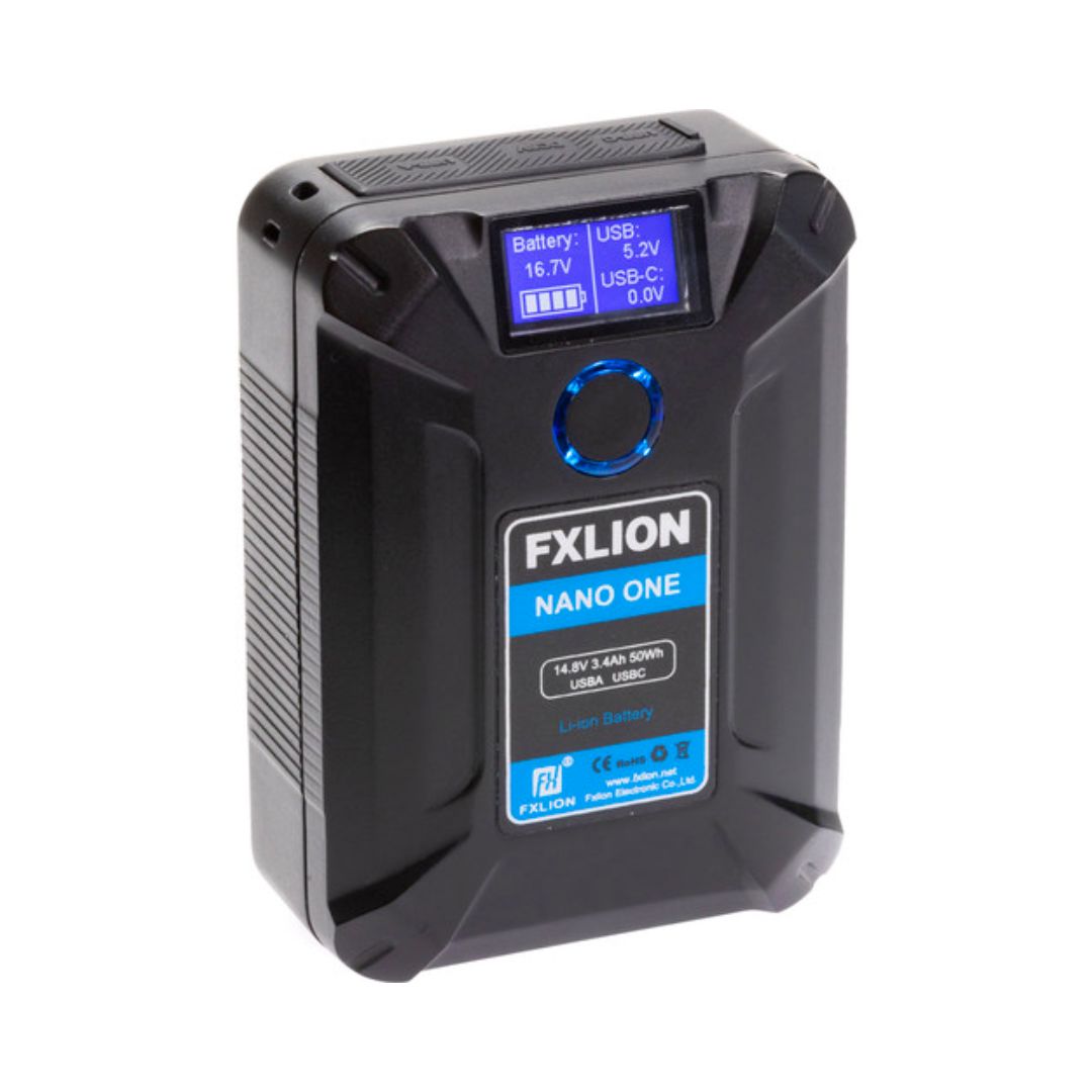 FxLion Naro One 50Wh 連 USB Type-C QC3.0 V Mount 電池 FxLion