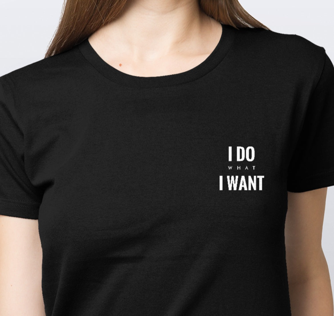 I Do What I Want 短袖黑色T-Shirt(女裝) Duncan Si Channel