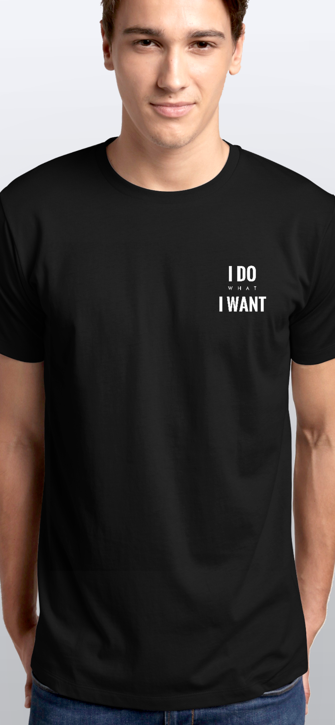 I Do What I Want 短袖黑色T-Shirt(男裝) Duncan Si Channel 恆藝網上商城