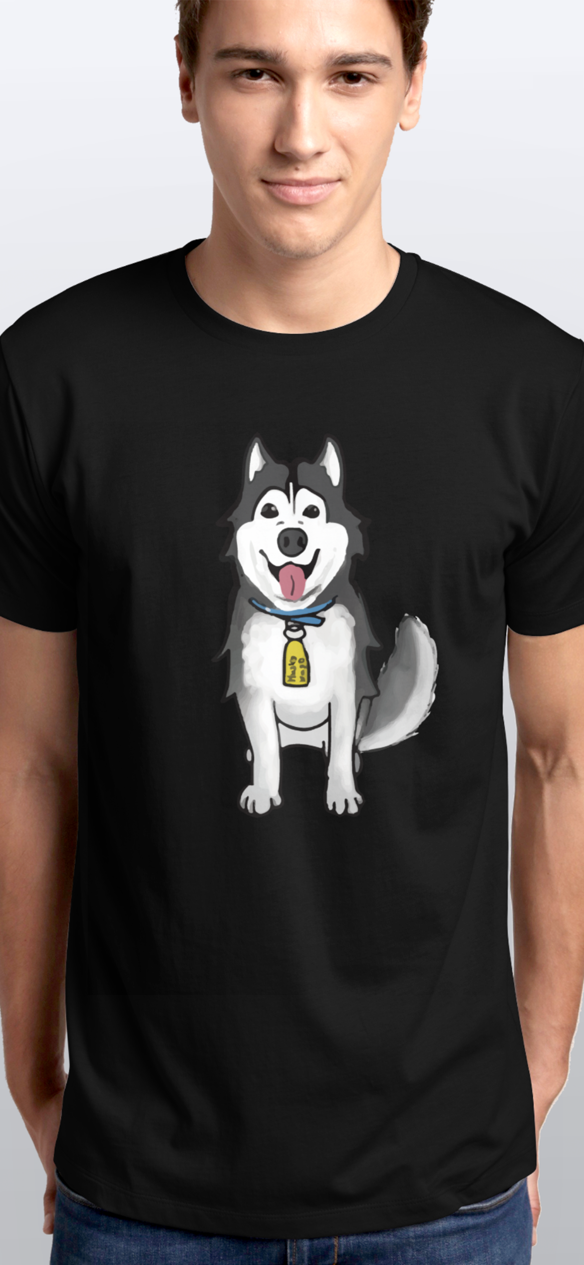 Husky Hugo 卡通圖形設計 短袖T-Shirt 2021(男裝) Husky Hugo 恆藝網上商城
