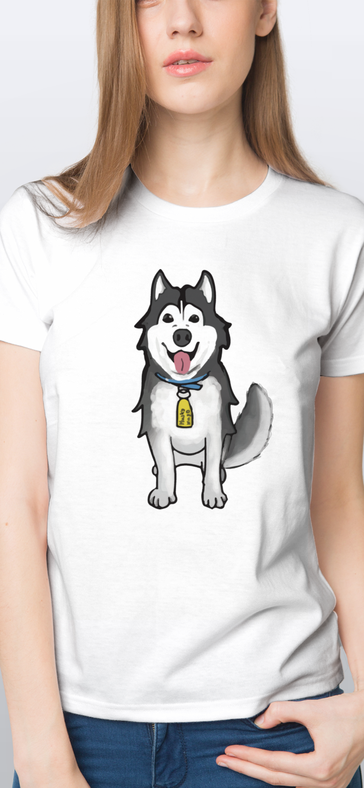 Husky Hugo 卡通圖形設計 短袖T-Shirt 2021(女裝) Husky Hugo 恆藝網上商城