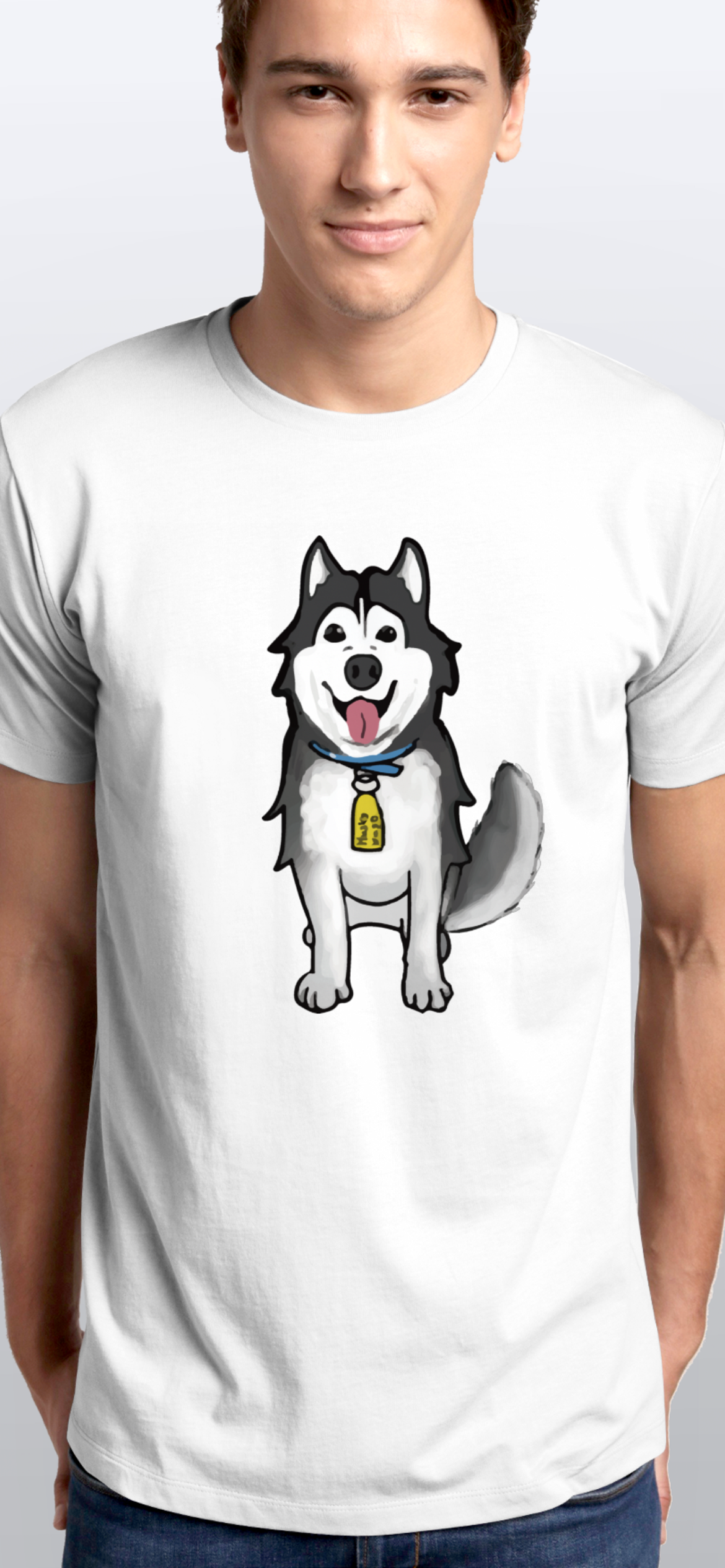 Husky Hugo 卡通圖形設計 短袖T-Shirt 2021(男裝) Husky Hugo 恆藝網上商城