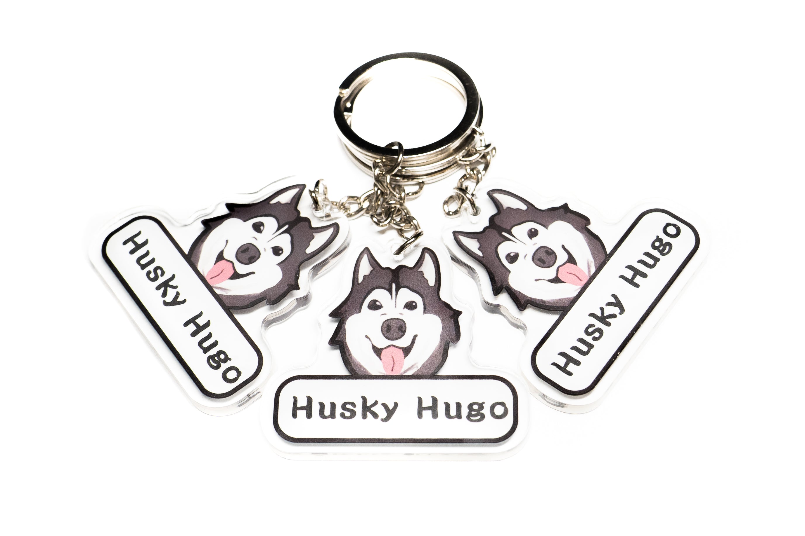 Husky Hugo 卡通圖形設計鎖匙扣 Husky Hugo