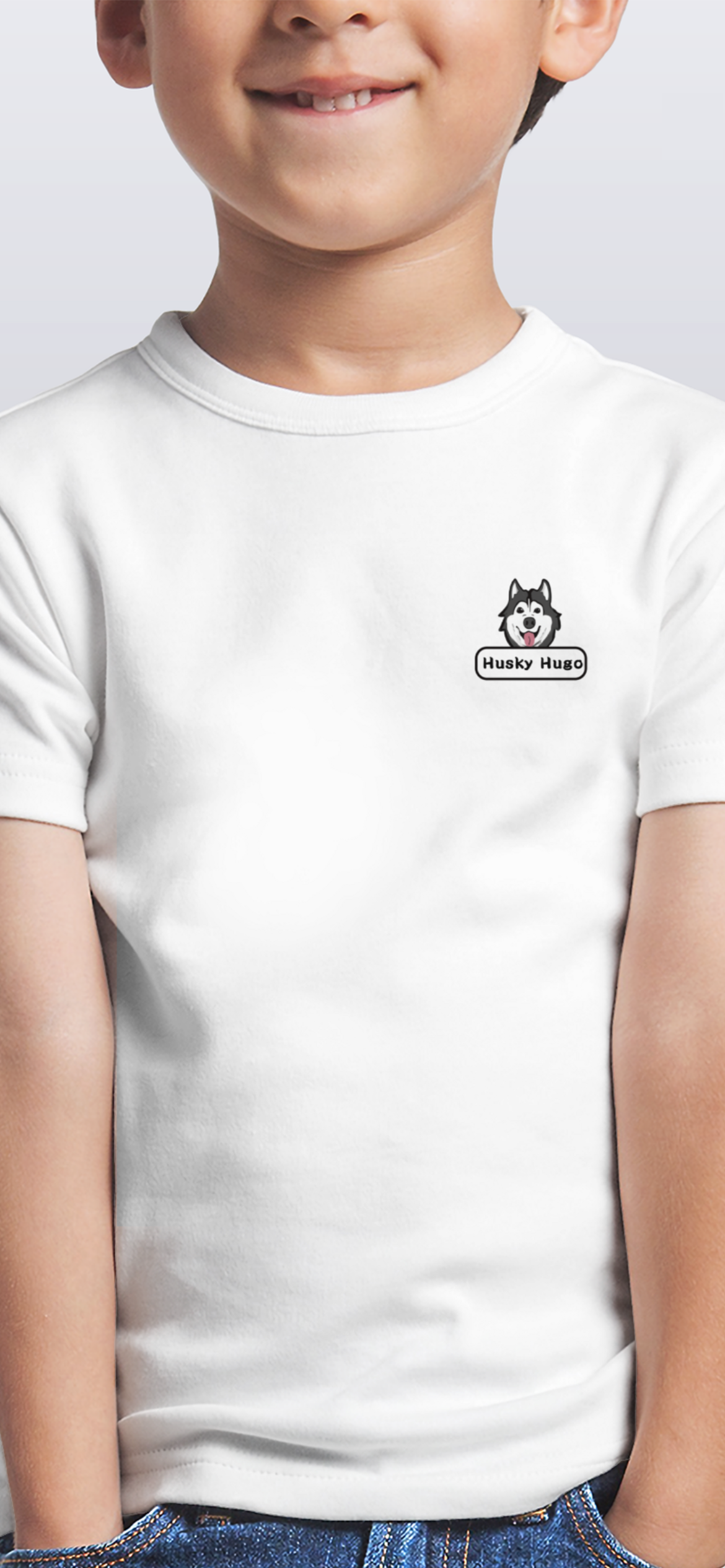 Husky Hugo 卡通圖形設計連名牌 短袖T-Shirt 2021(童裝) Husky Hugo