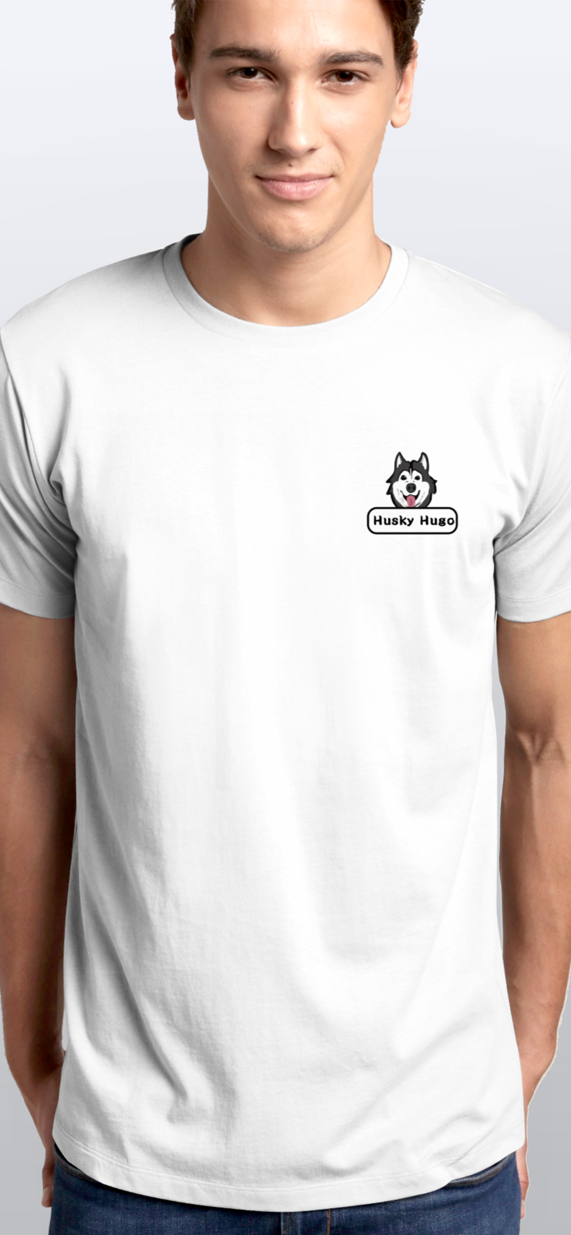 Husky Hugo 卡通圖形設計連名牌 短袖T-Shirt 2021(男裝) Husky Hugo 恆藝網上商城