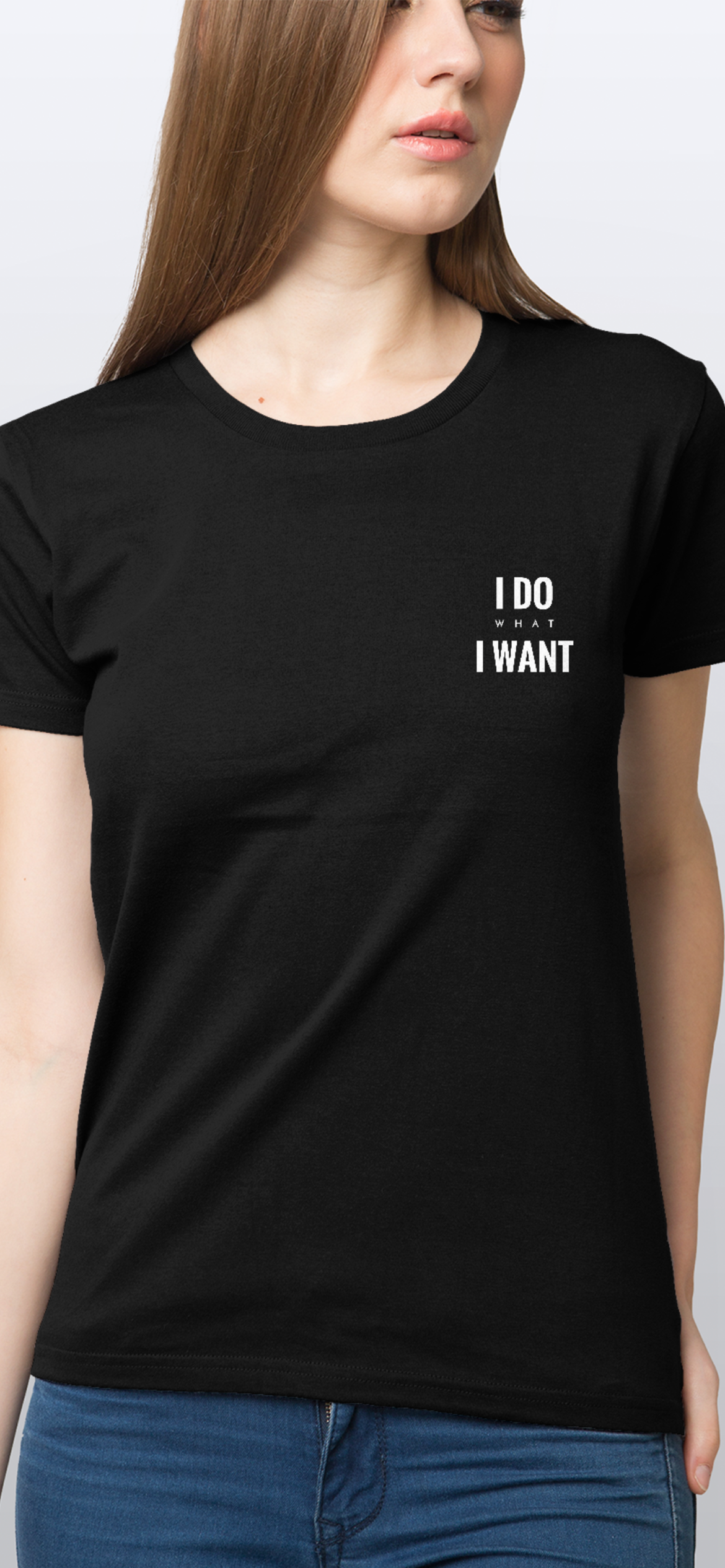 I Do What I Want 短袖黑色T-Shirt(女裝) Duncan Si Channel 恆藝網上商城
