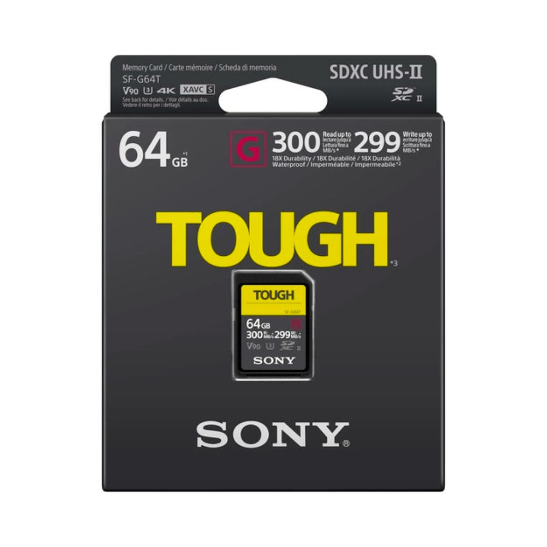 Sony SF-G-Series TOUGH UHS-II V90 SDXC SD 記憶咭 (64GB) Sony 恆藝網上商城