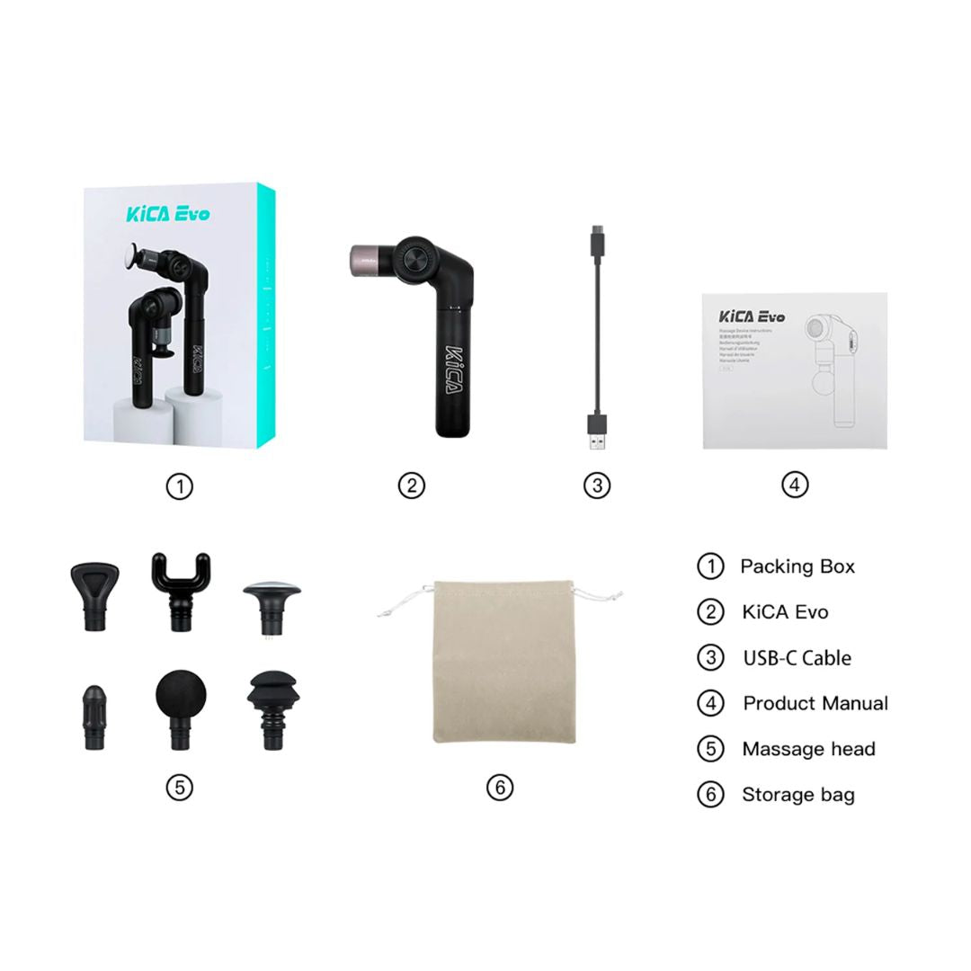KiCA Evo 多角度伸縮筋膜按摩槍 KiCA