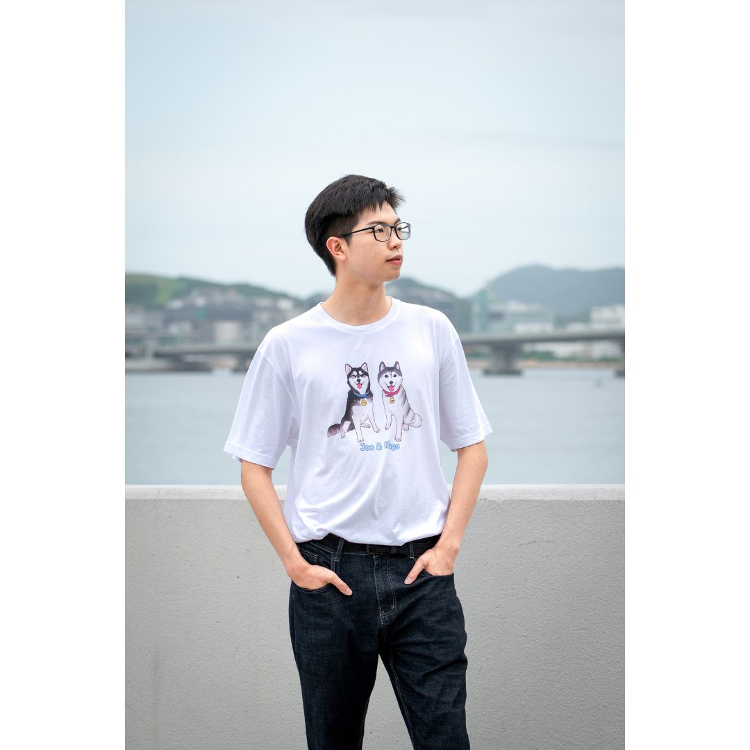 Husky Hugo & Joe 大卡通圖形設計短袖T-Shirt 2023(男裝) Husky Hugo
