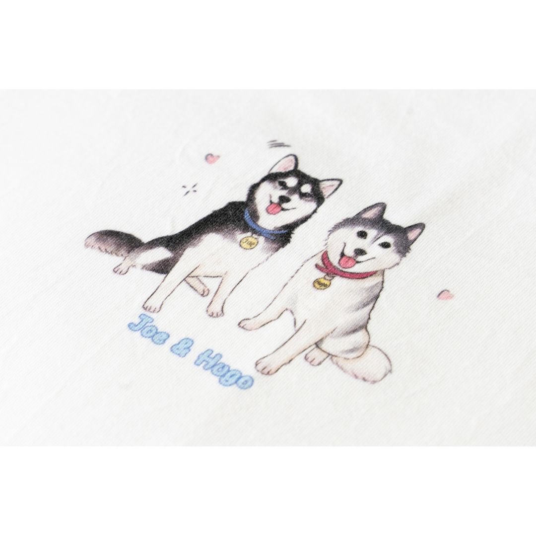 Husky Hugo & Joe 卡通圖形設計短袖T-Shirt 2023(女裝) Husky Hugo