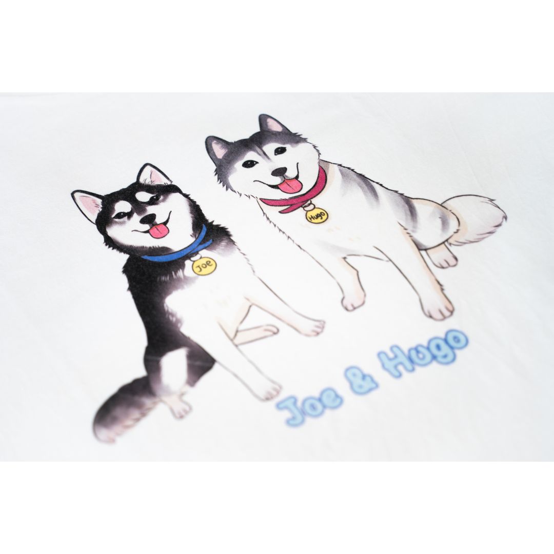 Husky Hugo & Joe 大卡通圖形設計短袖T-Shirt 2023(男裝) Husky Hugo