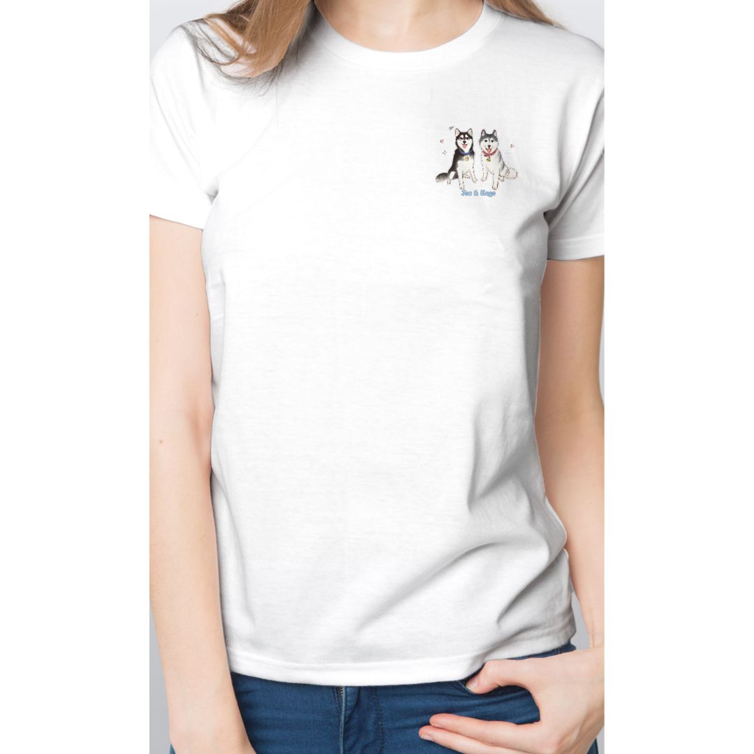 Husky Hugo & Joe 卡通圖形設計短袖T-Shirt 2023(女裝) Husky Hugo