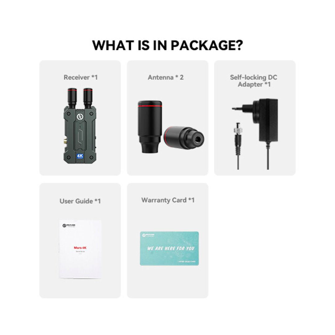 Hollyland Mars 4K-RX SDI/HDMI 無線圖傳接收器 Hollyland