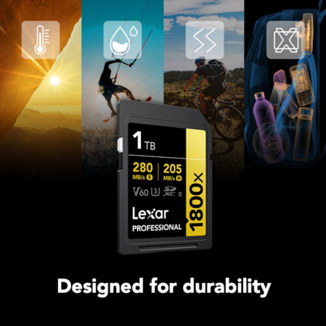 Lexar Professional 1800x UHS-II SDXC V60 SD Memory Card