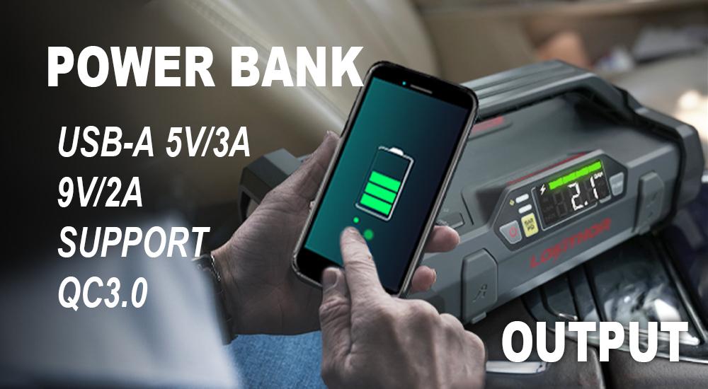 Lokithor JA301 氣泵點火器二合一 (車用緊急電源 2000Amp 20000mAh 12V) Lokithor