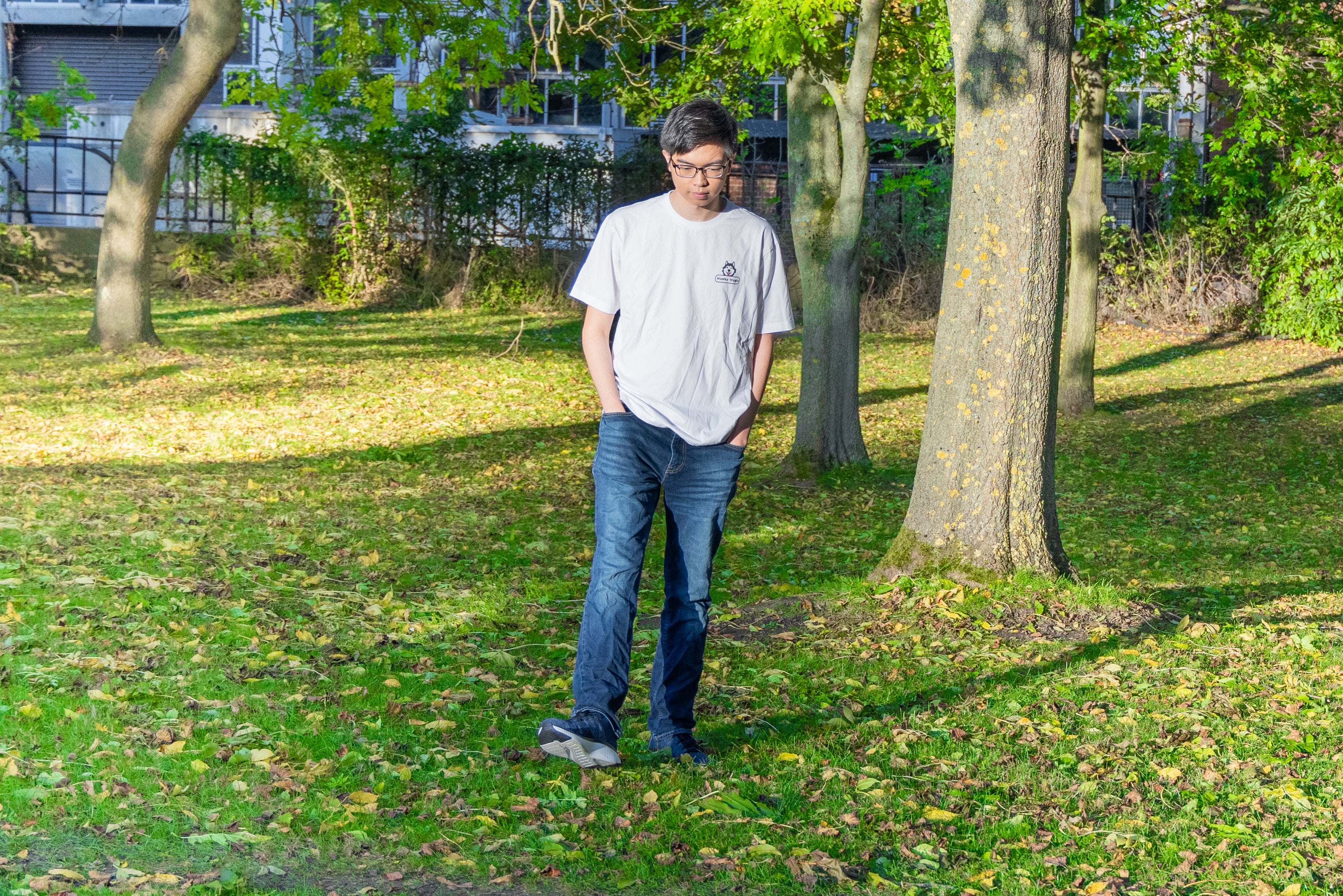 Husky Hugo 卡通圖形設計連名牌 短袖T-Shirt 2021(女裝) Husky Hugo