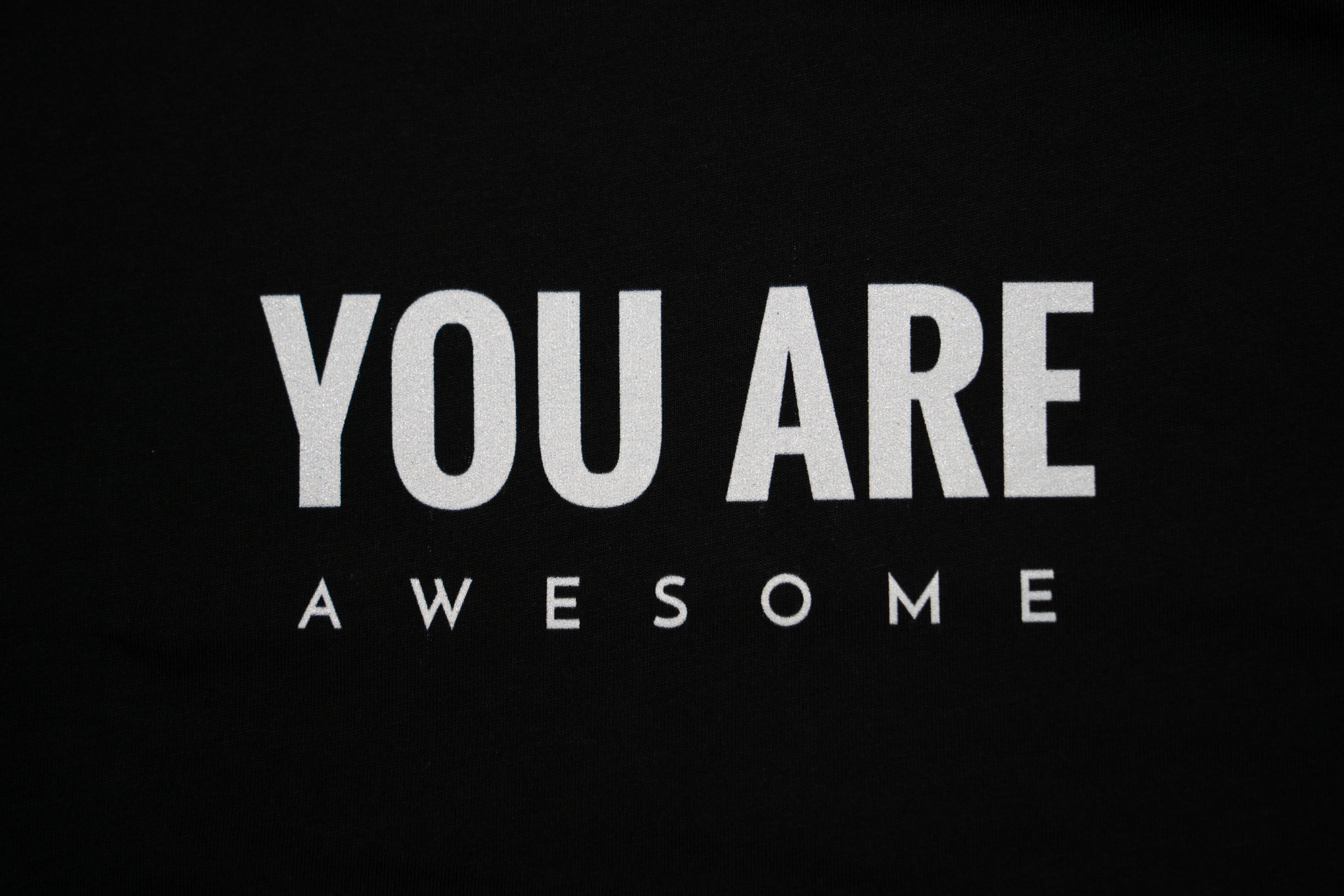 You are Awesome 短袖黑色T-Shirt(女裝) Duncan Si Channel