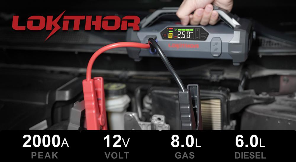 Lokithor JA301 氣泵點火器二合一 (車用緊急電源 2000Amp 20000mAh 12V) Lokithor