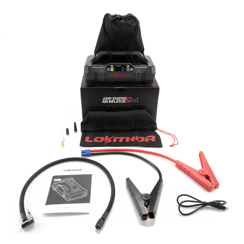Lokithor JA301 氣泵點火器二合一 (車用緊急電源 2000Amp 20000mAh 12V) Lokithor