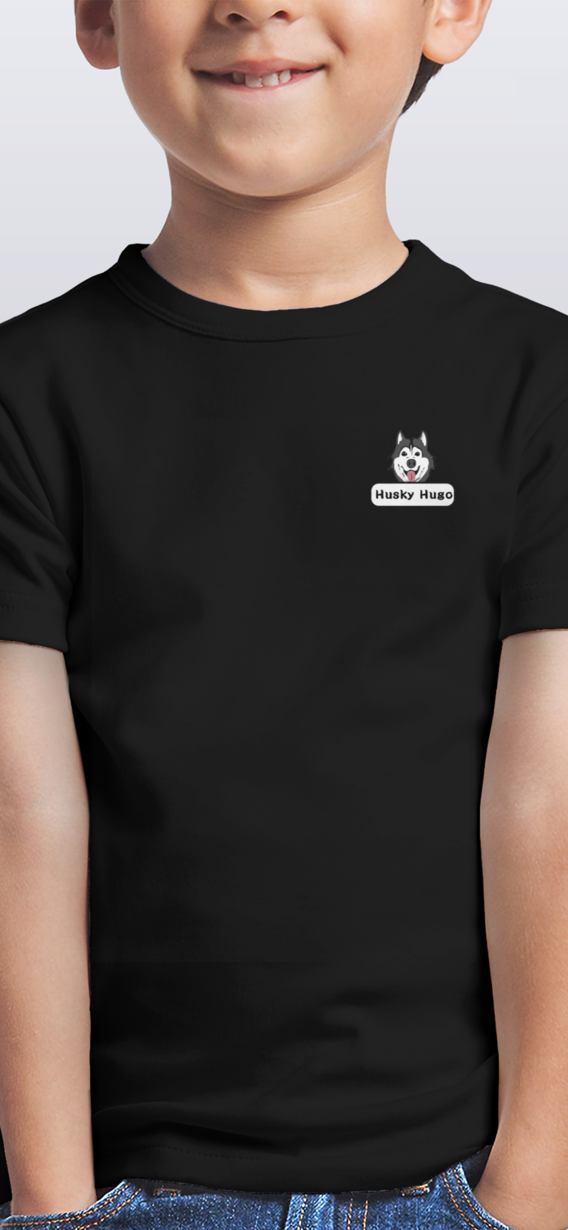 Husky Hugo 卡通圖形設計連名牌 短袖T-Shirt 2021(童裝) Husky Hugo