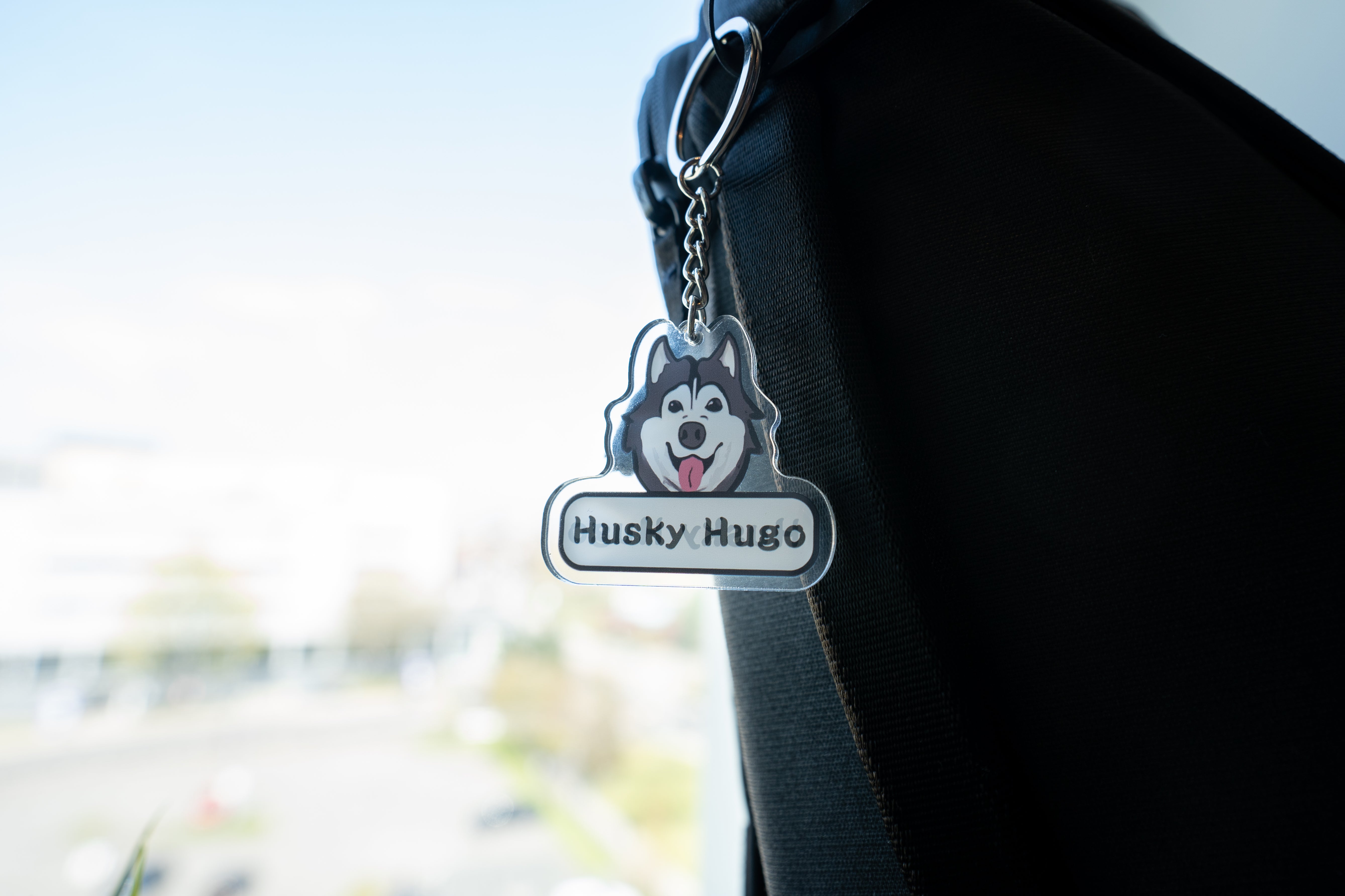 Husky Hugo 卡通圖形設計鎖匙扣 Husky Hugo
