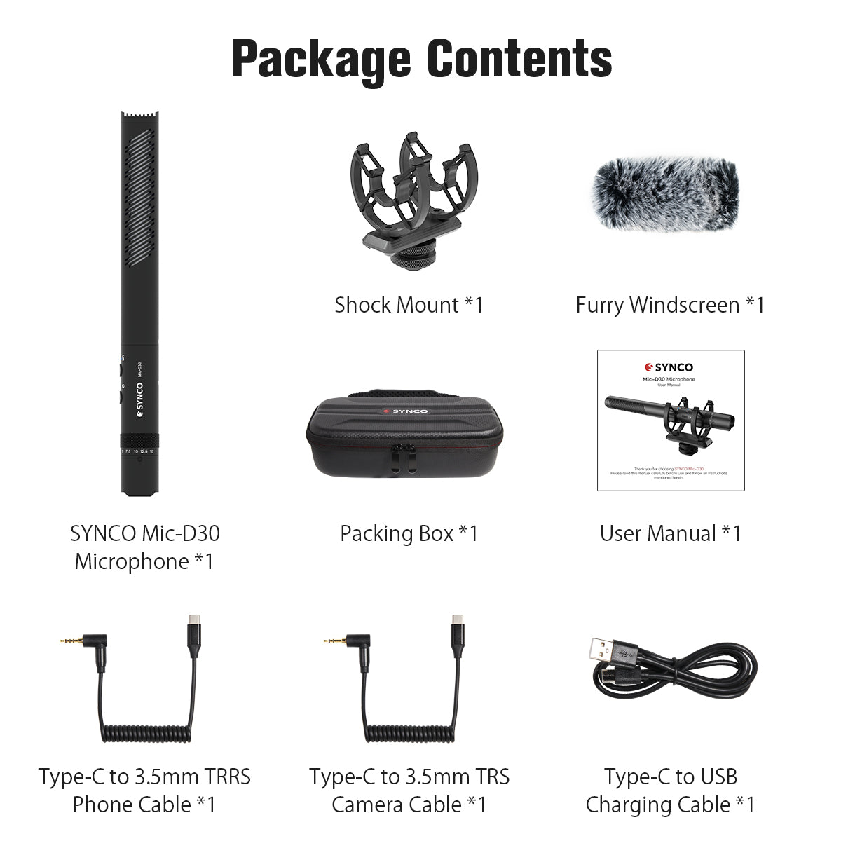 SYNCO Mic-D30 槍型麥克風 SYNCO