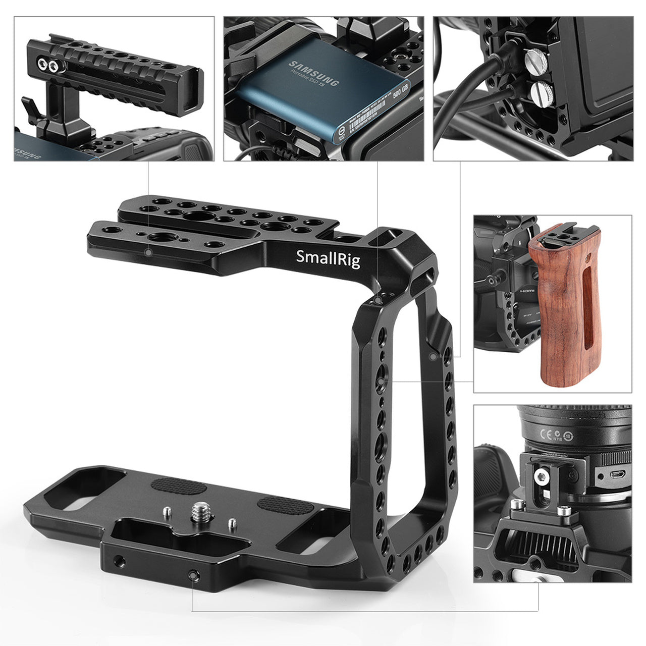 SmallRig Half Cage CVB2254 - Blackmagic Design Pocket 4K & 6K SmallRig