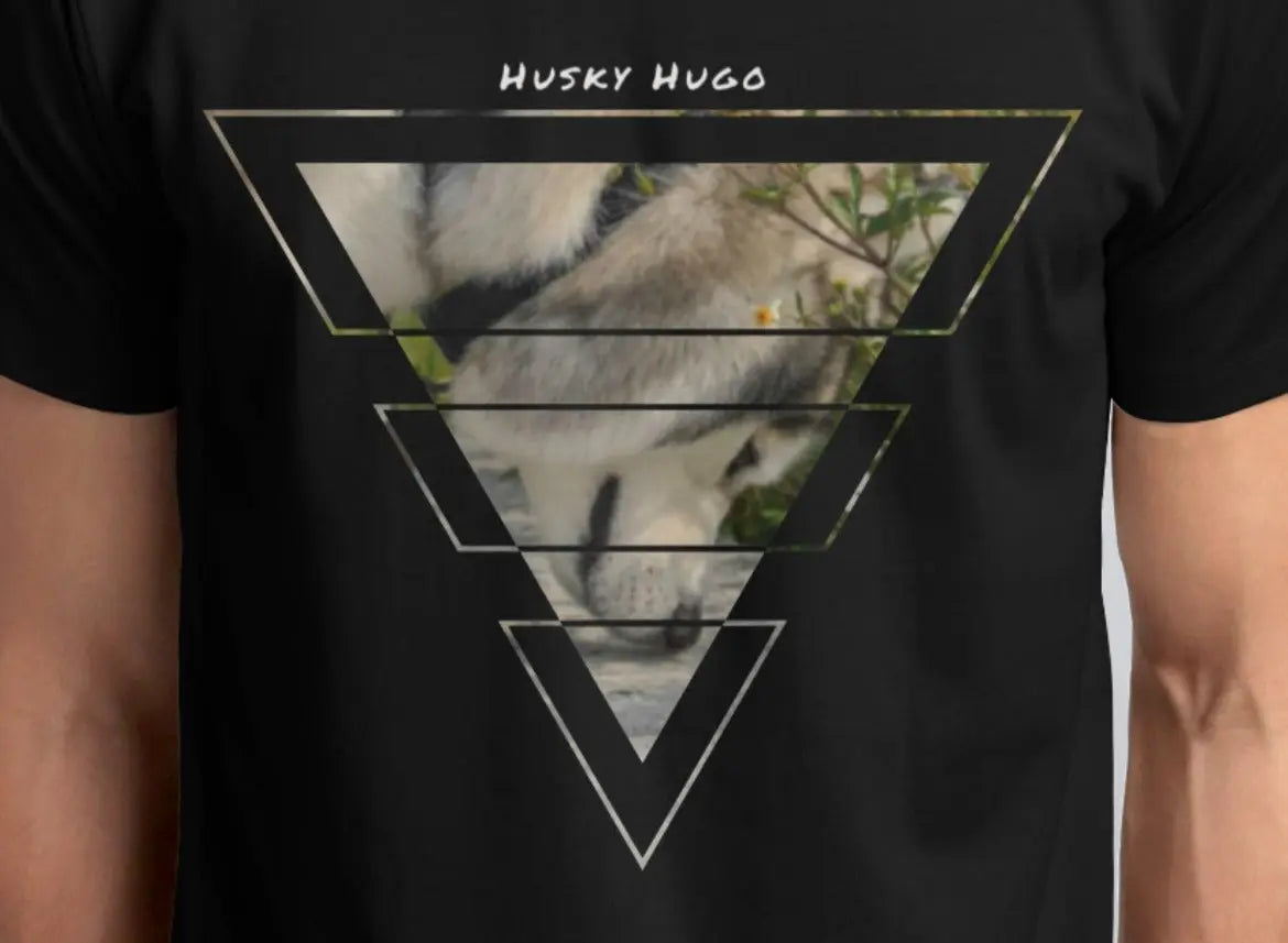 Husky Hugo 三角圖形設計 短袖黑色T-Shirt 2021(男裝) Husky Hugo