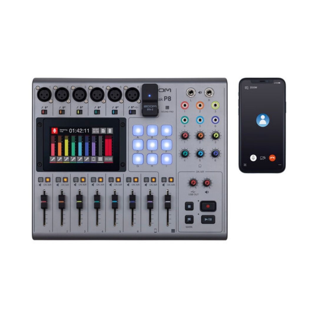 Zoom PodTrak P8 便攜式多軌混音器錄音機 Zoom