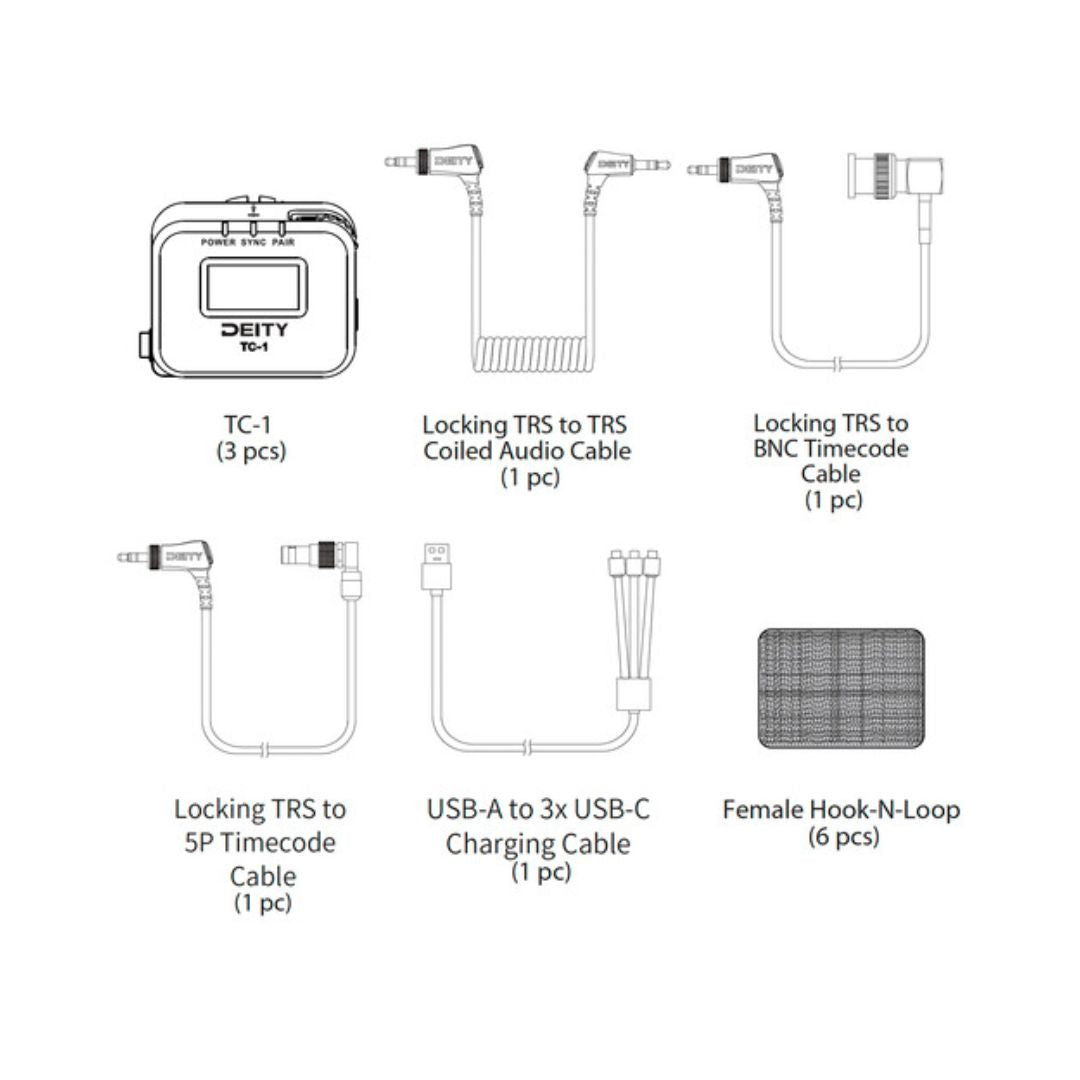 Deity TC-1 Wireless Timecode Generator 3-Pack Kit 無線時碼器套裝 Deity