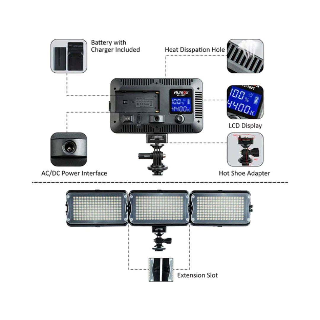 Viltrox VL-162T LED Light 便攜相機攝影燈 Viltrox