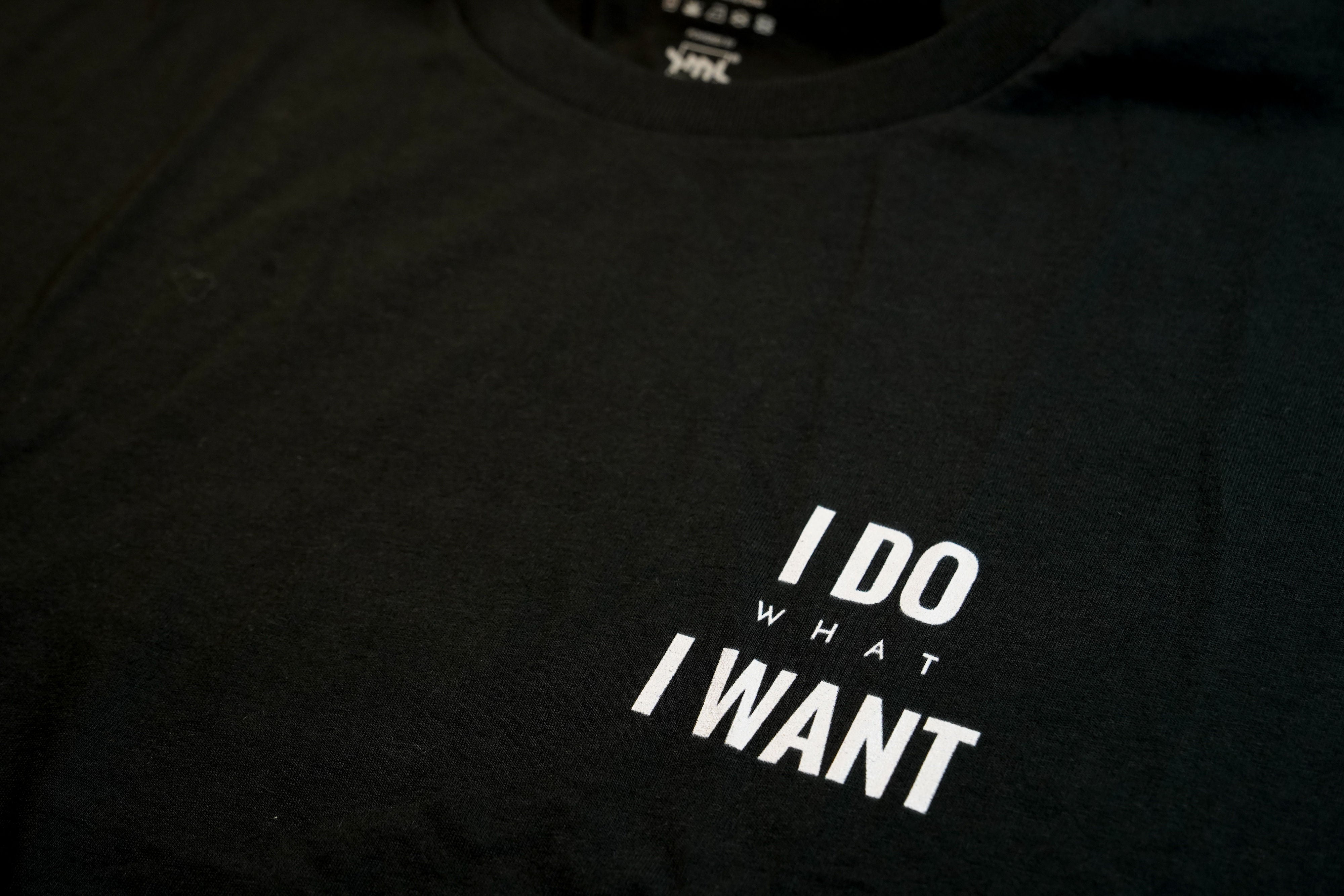 I Do What I Want 短袖黑色T-Shirt(男裝) Duncan Si Channel
