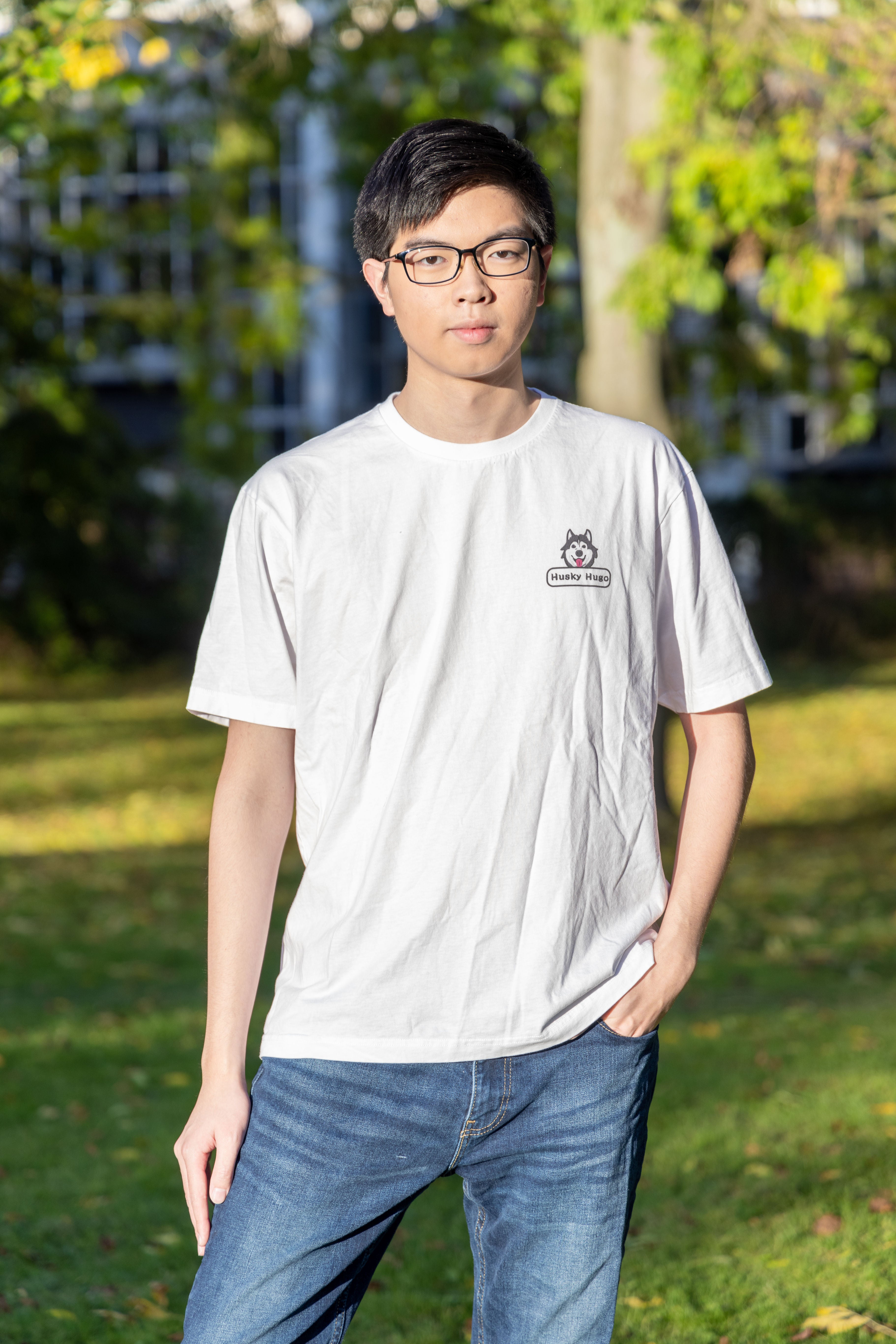 Husky Hugo 卡通圖形設計連名牌 短袖T-Shirt 2021(女裝) Husky Hugo